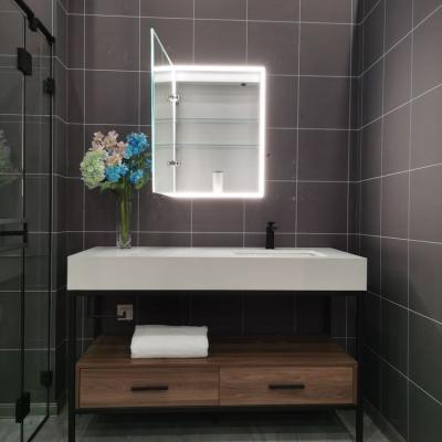 China High Quality Modern Simply Fitted Modern Style Vanity Sink Bathroom Mirror Cabinet for sale