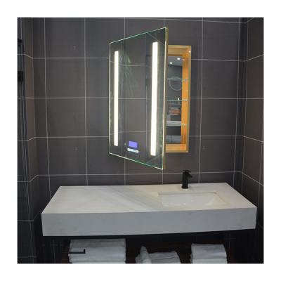 China Modern Factory Cheap Modern High Quality Wall Mounted Lighted Mirrored Bathroom Cabinet for sale