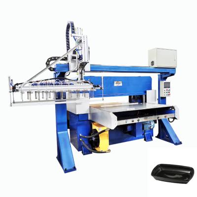 China Automatic Cokkies Tray Bento Plstic Sushi Cutting Machine With Mechanical Arm for sale