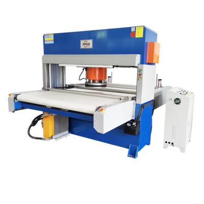 China Leather 100 Ton Automatic Hydraulic Rotary Head Leather Label Cutting Machine for sale