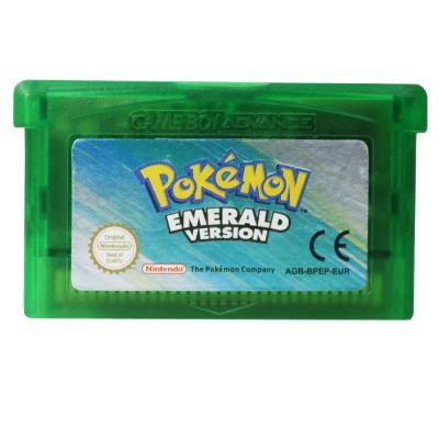 China For EUR Amusement Pokemon High Quality Emerald Version Video Games Card For Nintendo Game Boy Advance Pokemon GBA Game for sale