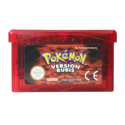 China Video Game FRA Version Pokemon Ruby Good Quality Video Cards For Nintendo Game Boy Advance Pokemon GBA Game for sale