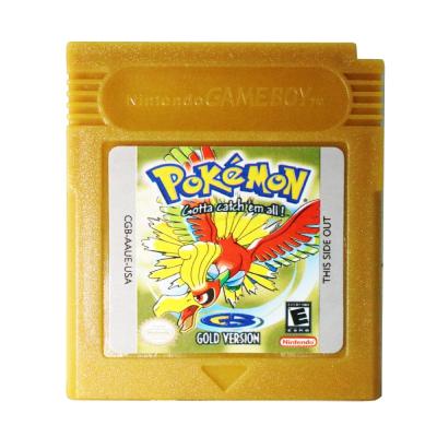 China Plastic USA ABS Pokemon Video Game Cards: Gold Version For Game Boy Color GBC Games for sale