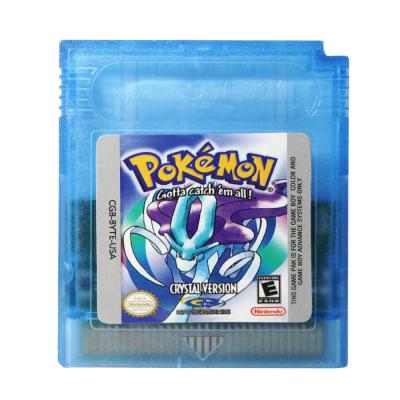 China ABS Pokemon USA Video Game Cards: Crystal Color Version For Game Boy GBC Games for sale