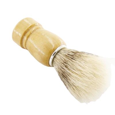 China 100% Wood Hair Men's Pig Beard Facial Brush Private Label Porcelain Bristle Boar Brush Men's Care Handle Shaving Brush for sale