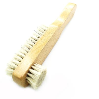 China Sustainable Useful Useful Household White Beauty Beech Horsehair Shoe Cleaning Brush Household Enclosed Dust Removal for sale