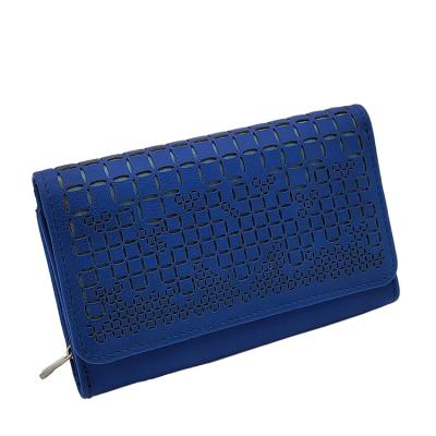 China Fasion fashion hollow out design women wallet with pattern low price custom wallet 2021 supplier for sale