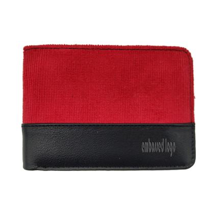 China Fasion Top Fashion Purse Mens Wallet Mens Wallet Money Card Holder For Gentlemen China Plain Style Corduroy OEM Short Polyester Fasion for sale