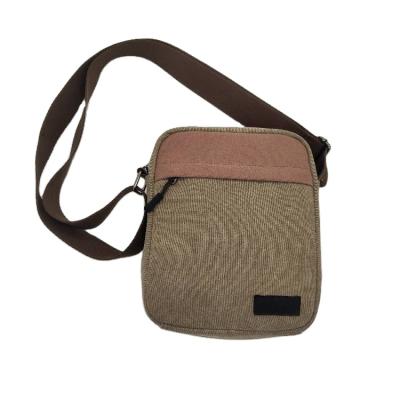 China Custom Logo Canvas Men Cross-body Shoulder Bag Convenient Bag 1pc/poly Bag Outdoor Convenient NC 300pcs; ZHE Medium 5-7 working days for sale