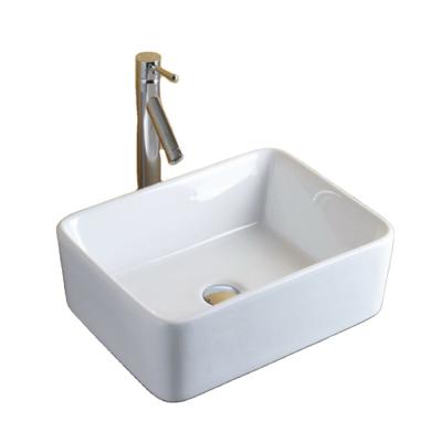 China Modern Above Counter Mounted White Glazed Ceramic Art Sink CE for sale