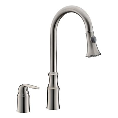 China Thermostatic Faucets Brushed Nickel Finish Hot And Cold UPC Kitchen Sink Faucet Brass Design for sale