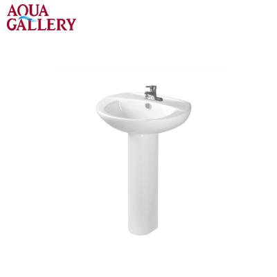 China Modern Modern White Ceramic Floor Mounted Bathroom Basin Design for sale