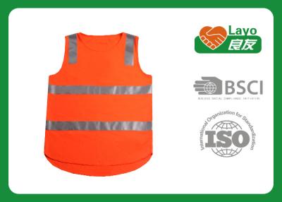 China Security Safety Vest High Visibility , Reflective Safety Vest Orange Color for sale