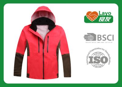 China Fashionable Style Womens Windbreaker Jackets With Hood Red Color  for sale