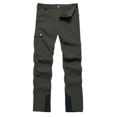 China Casual Olive Waterproof Upland Hunting Pants Back Pockets Side Zipper Baggy for sale