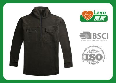 China Casual Sports Mens Black Fleece Jacket With ISO9001 Certificate for sale