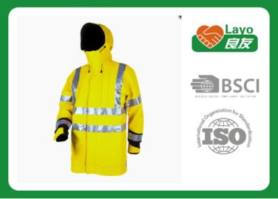 Chine Long manteau de pluie réfléchissant de jaune de veste de pluie de sécurité pour le fonctionnement de police à vendre