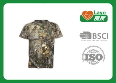 China Summer Short Sleeve Camo T Shirts For Hunting / Hiking Fast Dry for sale