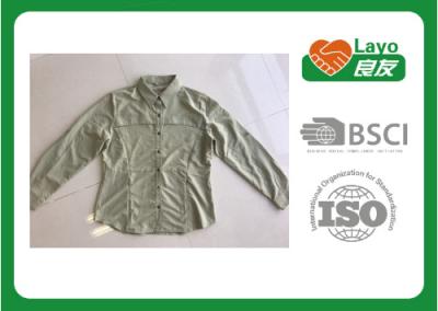 China Soft Long Sleeve Quick Dry Fishing Shirt 100% Polyester ISO 9001 Approval for sale