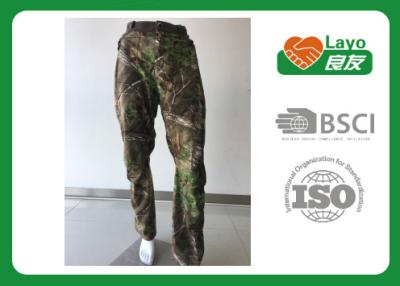 China Windbreak Hunting Camo Pants Thermal  100% Polyester For Running / Fishing for sale