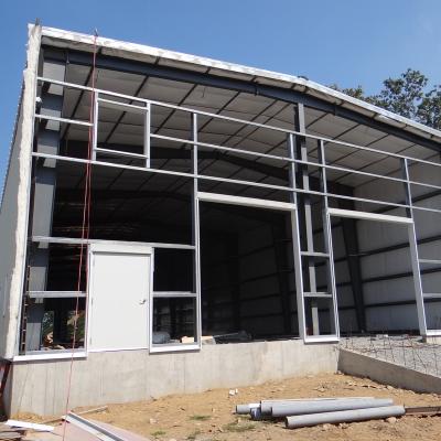 China Modern industrial prefab steel frame building with mezzanine for sale