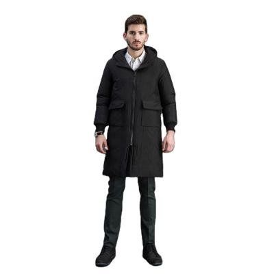 China BigTall Cotton Winter Coat Windproof Thick Coat Men's Mid Length Mid Length Cotton Hooded Coat New for sale