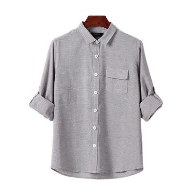 China Chinese Style Men's Breathable Shirt Men's Long Sleeve Loose Large Size Cotton And Canvas Men for sale