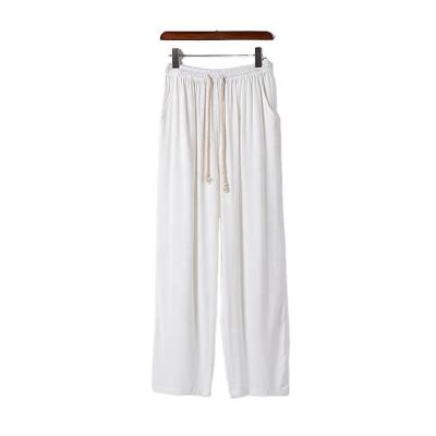 China Plus Size Pure Cotton Pants Men Loose Drape Chinese Style Casual Sports Pants Wide-Leg Straight Pants for sale