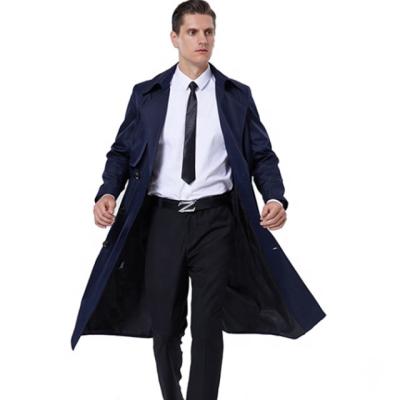 China New Breathable British Trench Coat Men's Super Plus Size British Style Long Long Over - The Knee Coat Coat for sale