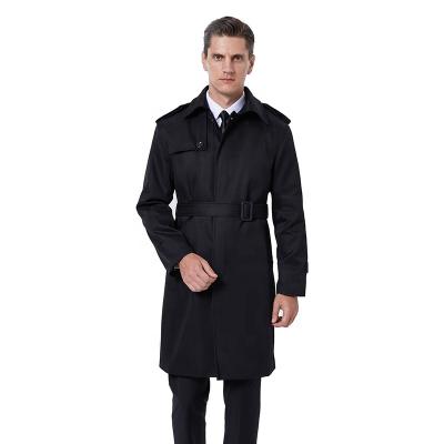 China New Anti-wrinkle men's trench coat loose mid length coat casual plus size men's coat for sale