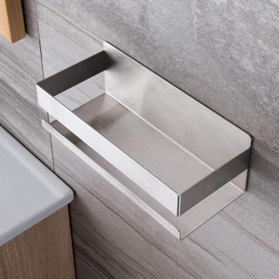 China Durable SUS304 Stainless Steel Rustproof Bathroom Shelves Shower Shelf Shower Caddy Without Drilling Nail for sale