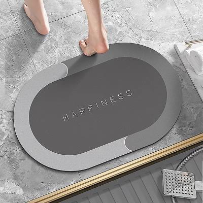 China Sustainable Water Absorbing Diatomite Power Diatomite Mud Bathroom Foot Soft Anti-Slip Mat for sale