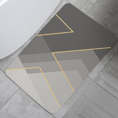 China 2022 Modern Design Diatomite Washable Bathroom Mat Anti Slip Mat for sale