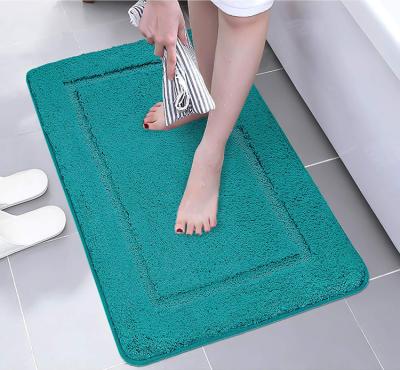 China Viable Slip Non Shaggy Chenille Bath Mat For Bathroom Cover Microfiber Water Absorbent Bath Mat for sale