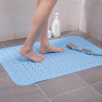 China Hot Sales Non-Slip PVC Bathtub Sustainable Anti Skid Bathroom Shower Mat Bathtub Mat With Suction Cup for sale