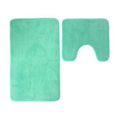 China Sustainable Memory Foam Bath Mat Non Slip Absorbent Bathroom Cover for sale