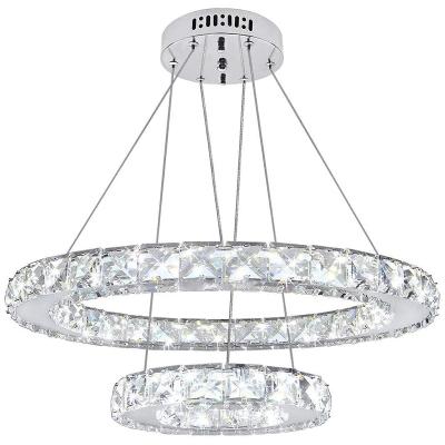 China Modern Modern Round Chandelier LED Ring Pendant Ceiling Light Cool White for sale