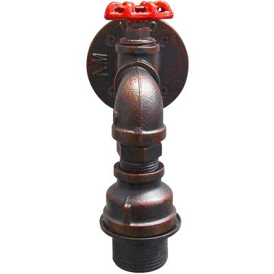 China Vintage Industrial Single Head Rustic Water Pipe Wall Light Fixture for sale