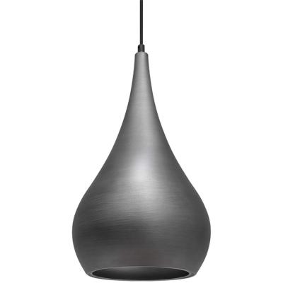 China Pendant Light Gray Pewter Metal Lampshade Retro Antique Modern Teardrop Ceiling Brushed for sale