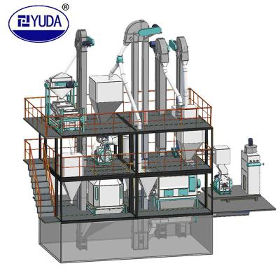 China YUDA Poultry Farm Animal Chicken Feed Pellet Production Line For Poultry Feed for sale