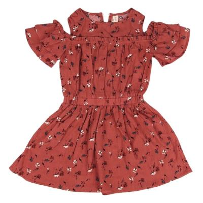 China 2021 Cotton Fashion Casual Temperament Simplicity Cotton Girls Princess Dresses for sale