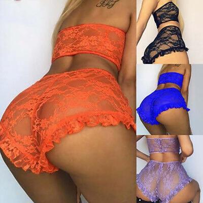 China Customerized Sexy Hot Sheer Eyelash Lace Women Transparent Lingerie Set 2 Pieces for sale