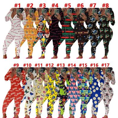 China QUICK DRY Women Rompers All Over Printed Onesies Adult Onesies Long Sleeve Stretchy Women Rompers for sale