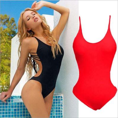 China 2020 New Summer Sexy Black Backless Backless Pool Party Backless Breathable Swimsuit Cutout One Piece Bikinis for sale