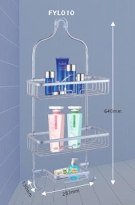 China Wall-Mounted 2-tier Bathroom Shelves Triangle Storage Rack Bathroom Tripod Bathroom Shower Corner Shelf for sale