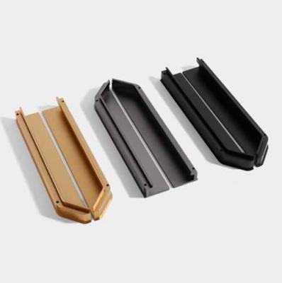 China Aluminum Invisible Concealed Handle Embedded Cabinet Door Handles Drawer Hidden Handle for sale