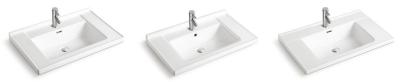 China Easy Clean Ceramic Body Art Wash Basins 100 Cm Rectangular Countertop Bathroom Sinks for sale