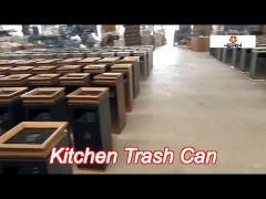 30l kitchen trash can rectangular stainless steel pedal dustbin