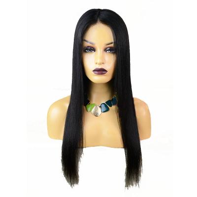 China Full Quality Real Unprocessed Natural Virgin Hair Premium Silk Straight Hair Hand Tied HD Swiss Full Lace Wig With Baby Hair for sale