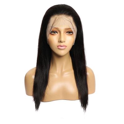 China Straight 150% 180% Density Straight Brazilian Remy HD 360 Lace Frontal Wig With Baby Hair for sale